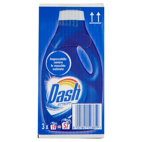 Dash Detersivo Liquido Lavatrice Classico 57 Lavaggi, 3x19 Lavaggi